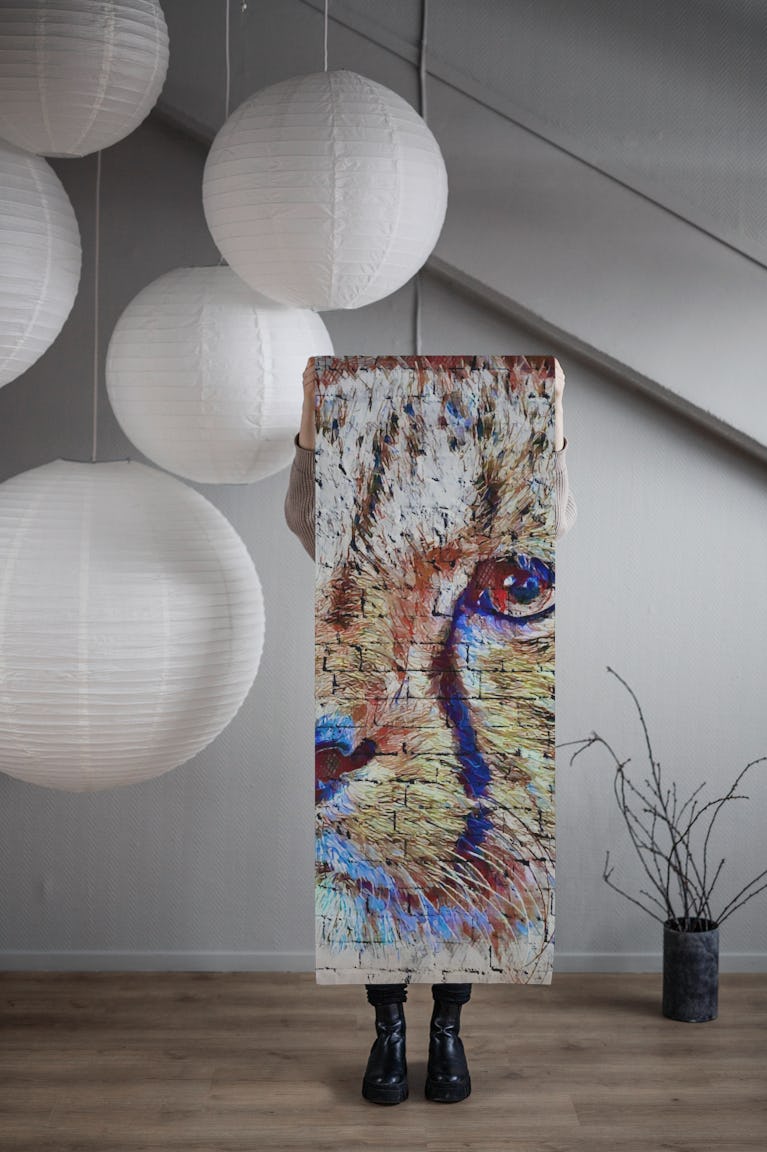 Cheetah Graffiti wallpaper roll