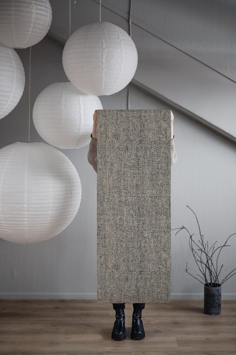 Beige Textile wallpaper roll