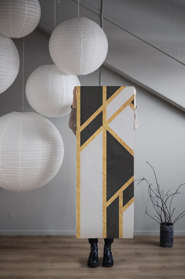 Black and White Art Deco wallpaper roll