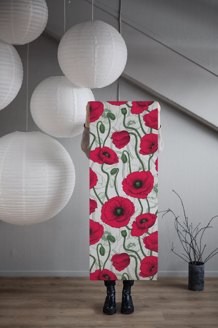 Red Poppies 7 wallpaper roll