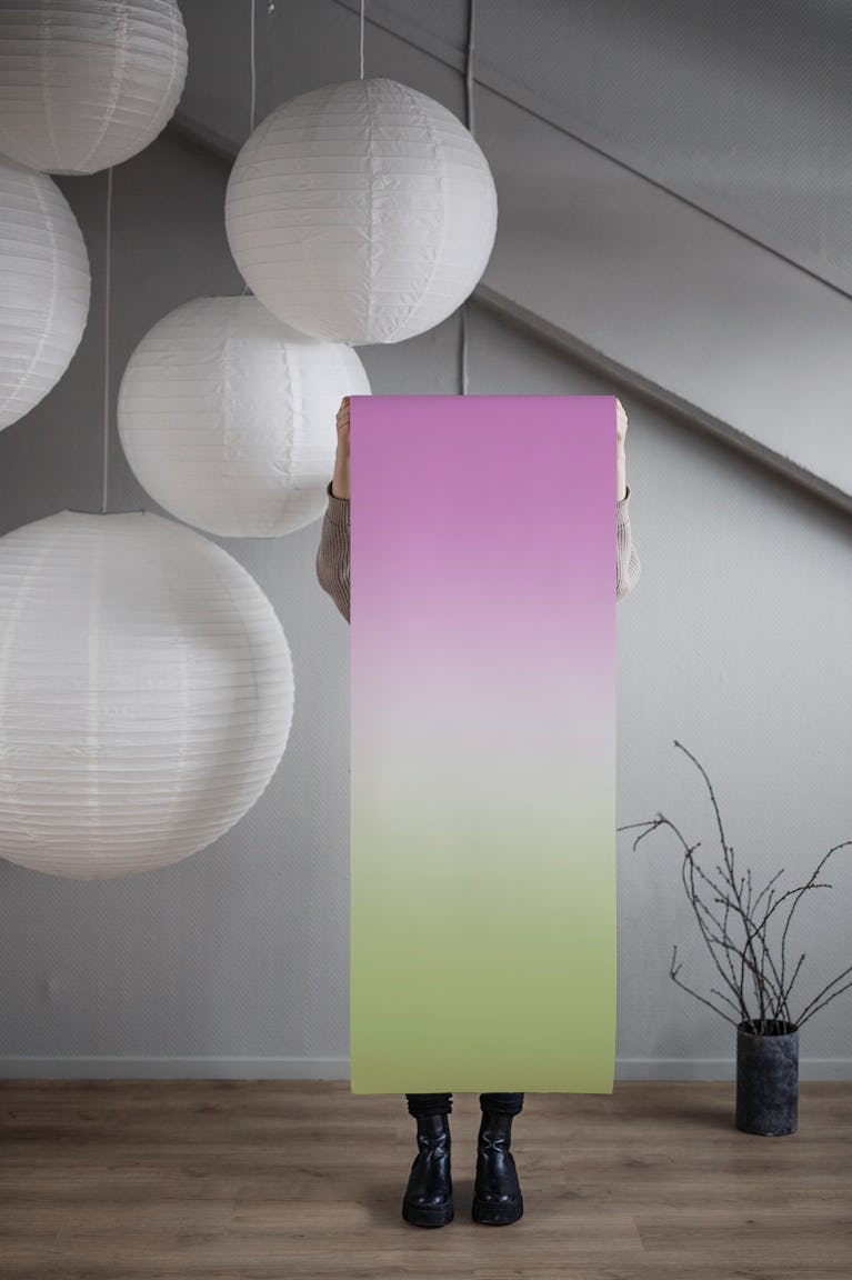 Pink Lime Gradient wallpaper roll