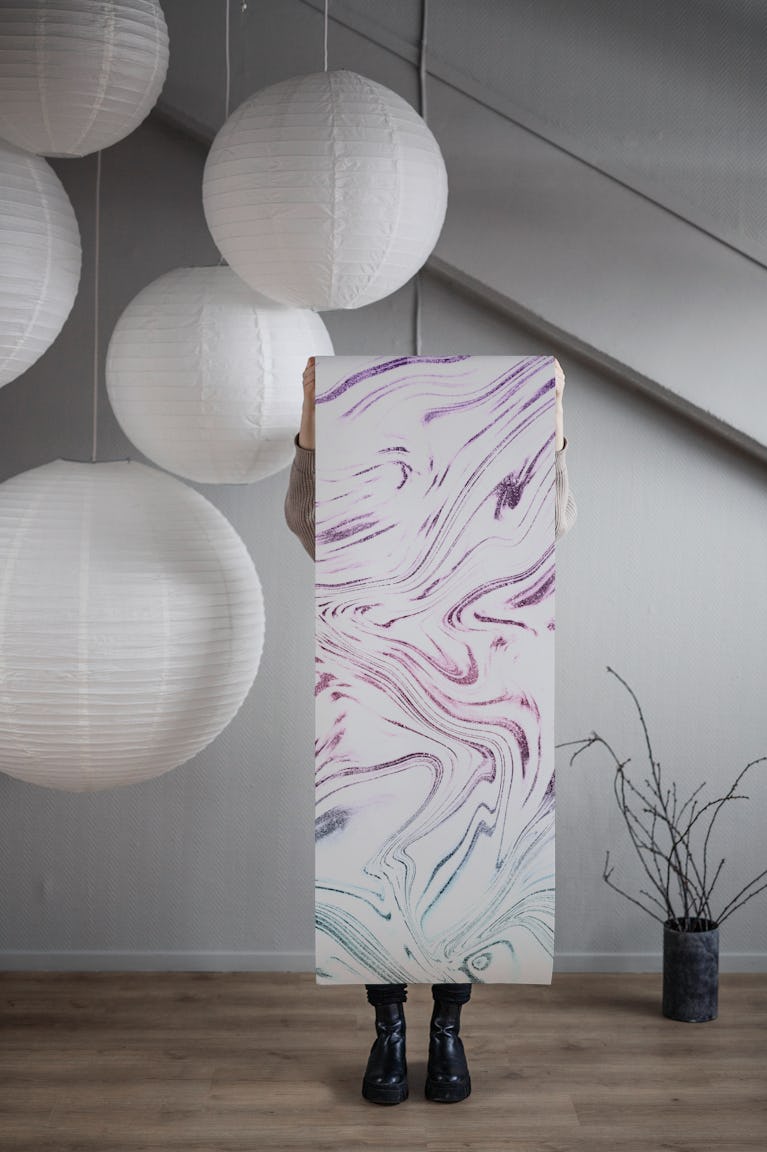 Unicorn Glitter Marble 1 wallpaper roll