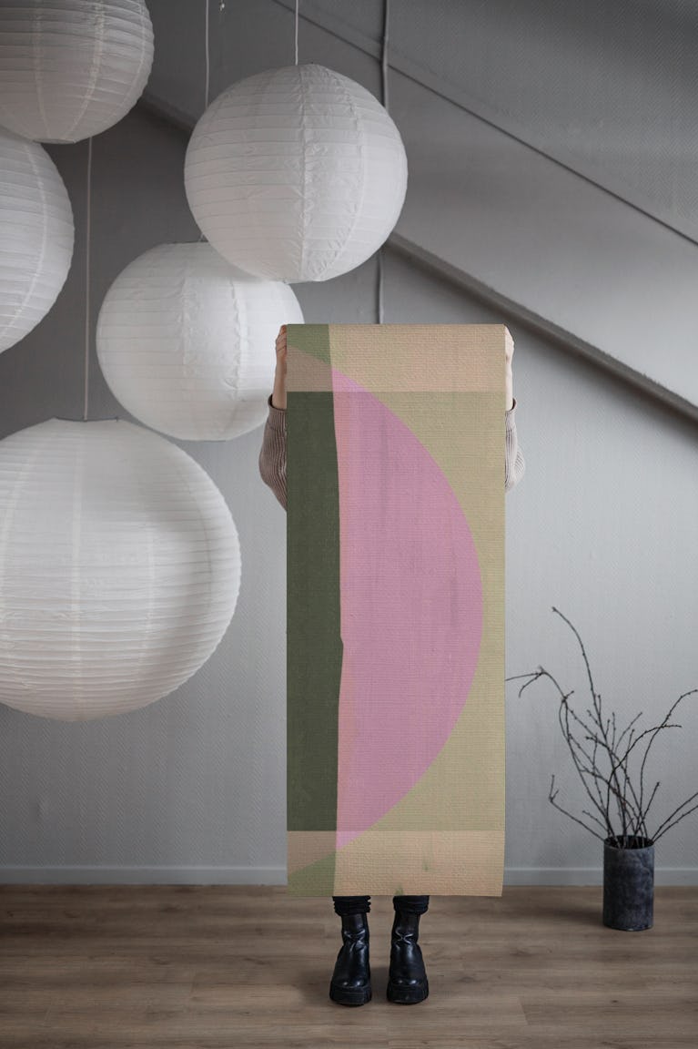 Bauhaus Circle Geometry wallpaper roll