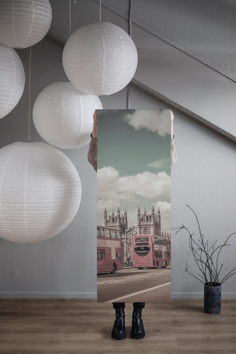 Typical London - urban vintage style wallpaper roll
