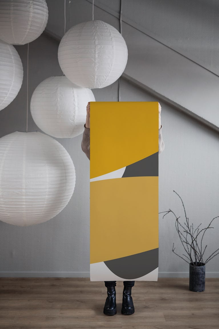 Amber Abstract Shapes wallpaper roll