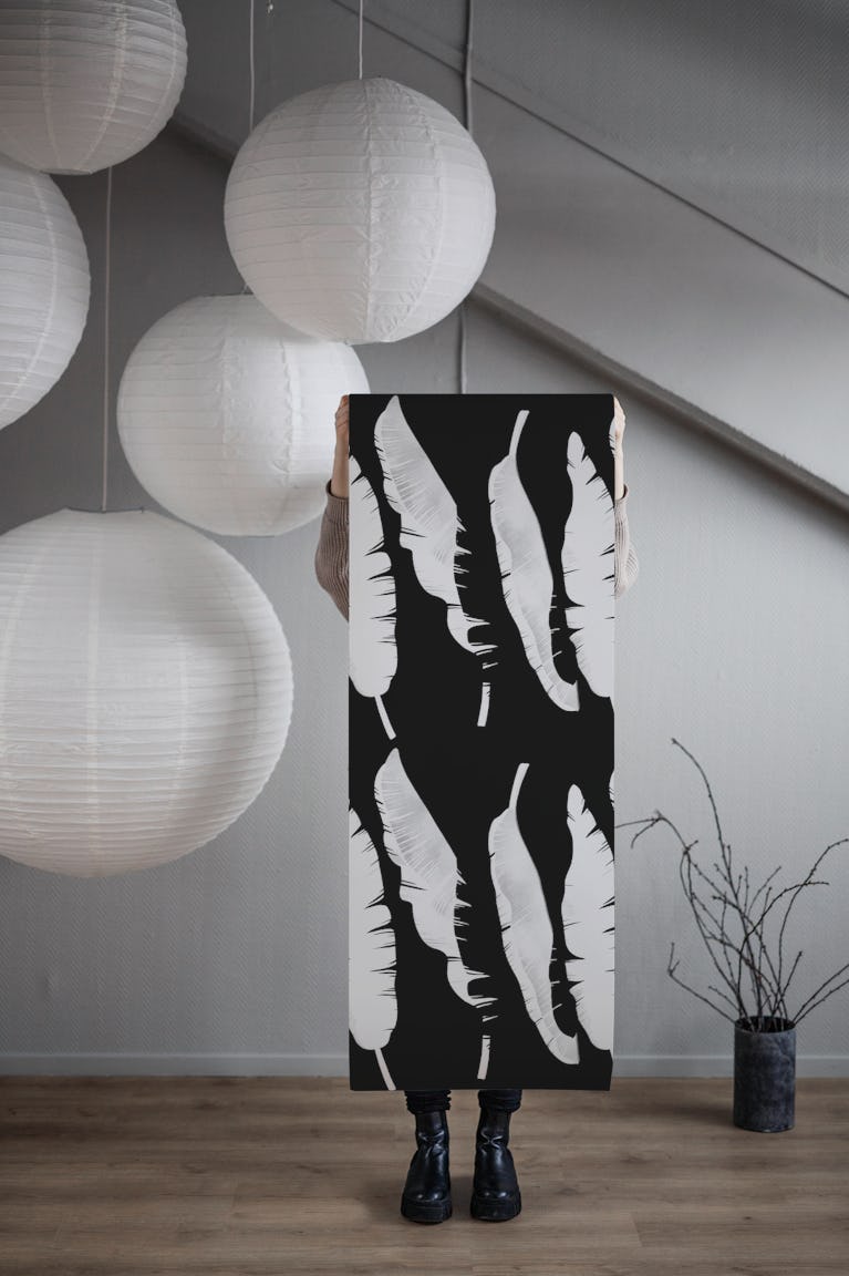 Elegant Leaf Silhouettes wallpaper roll