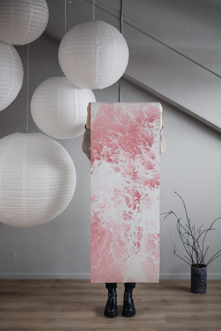 Pink Ocean wallpaper roll