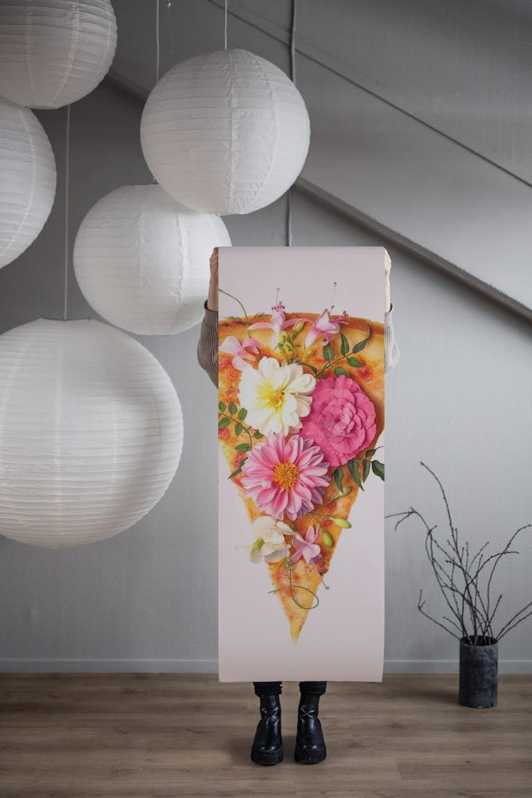 FLORAL PIZZA behang roll