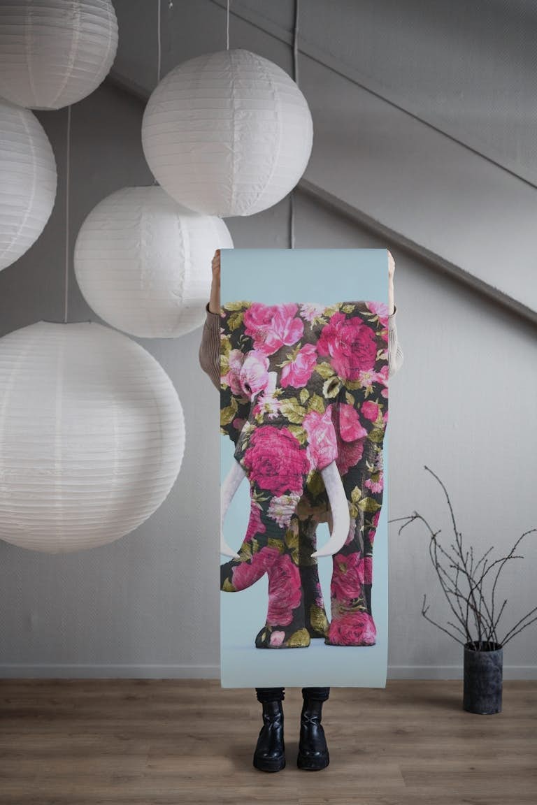FLORAL ELEPHANT tapet roll
