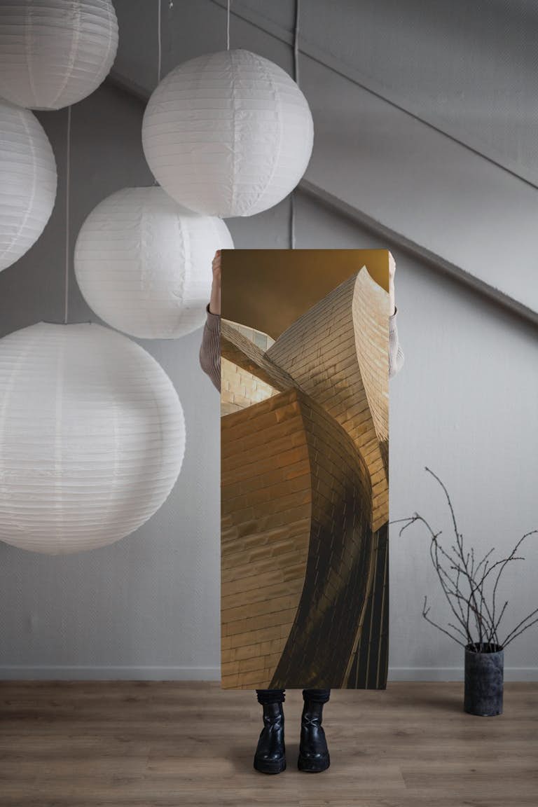 Reflections on spheres (Serie Guggenheim Bilbao) wallpaper roll
