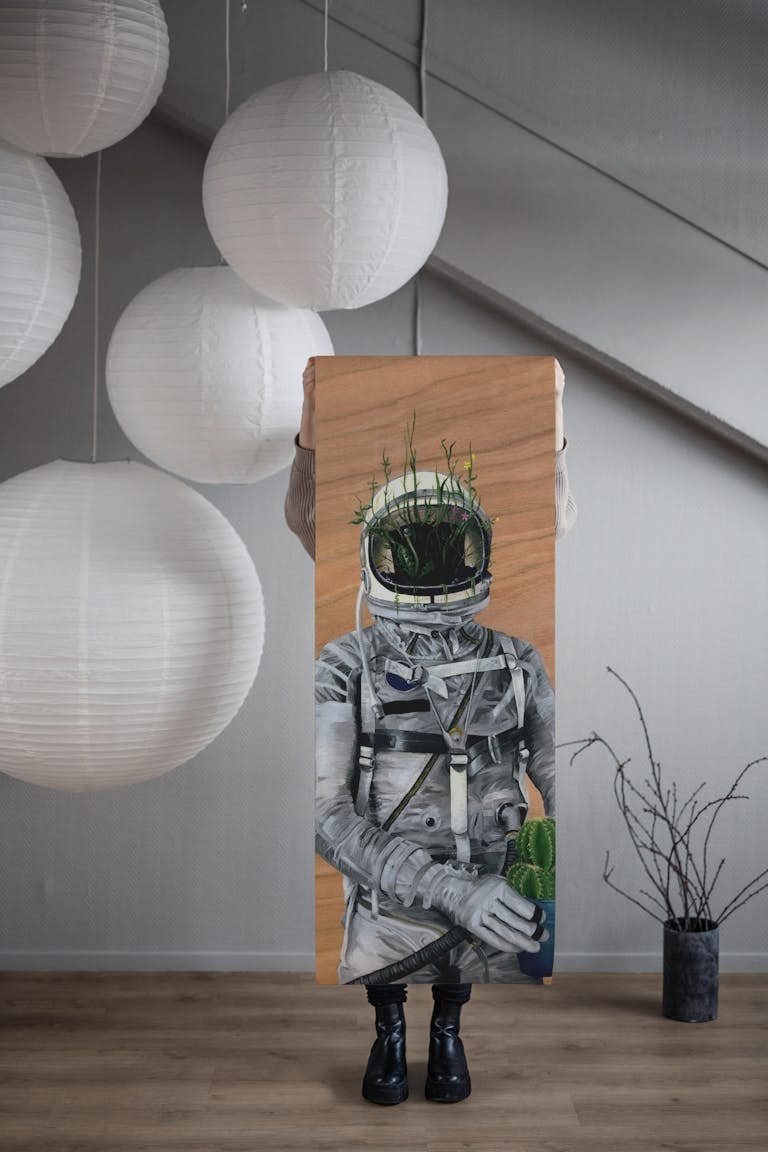 Spaceman Cacti carta da parati roll