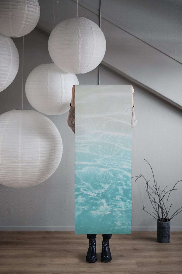 Soft Blue Gray Ocean Dream 1 wallpaper roll