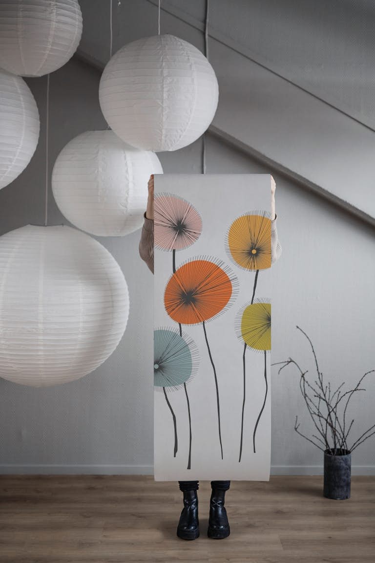 Colorful Poppies behang roll