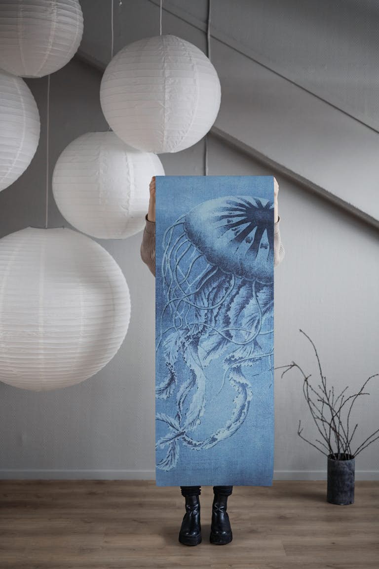 Blue Jellyfish Ocean Magic wallpaper roll