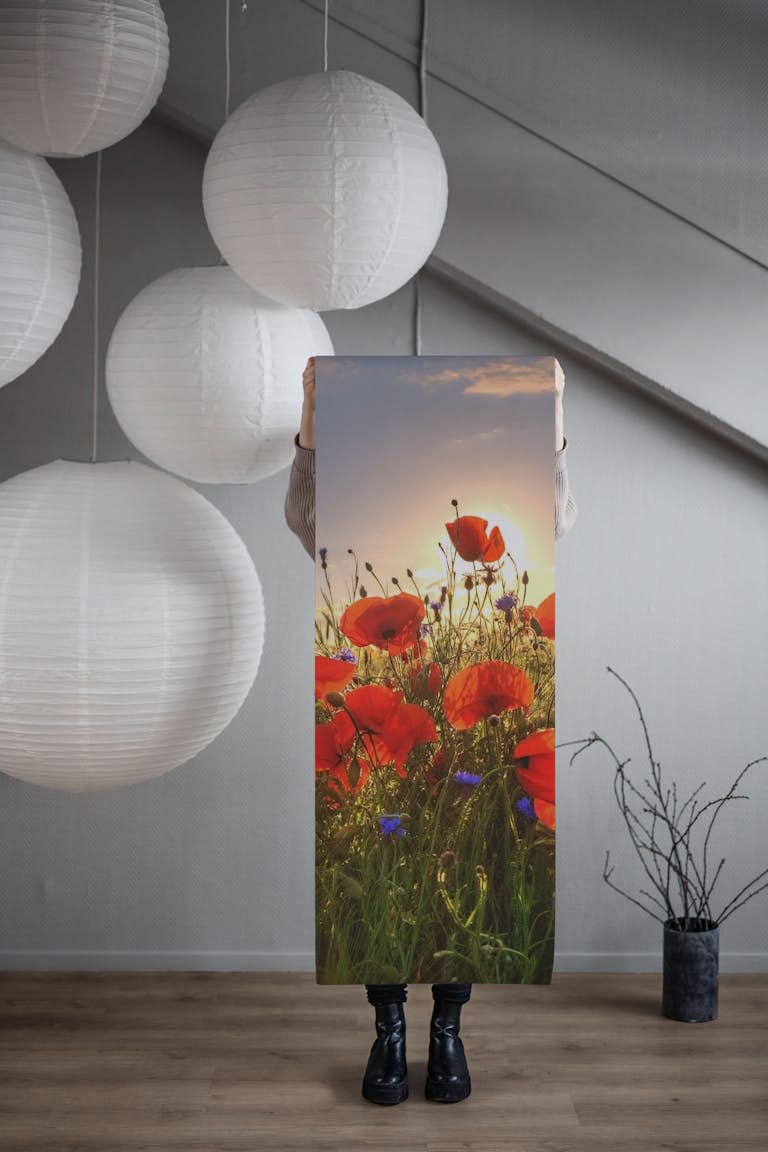Poppies Filed behang roll