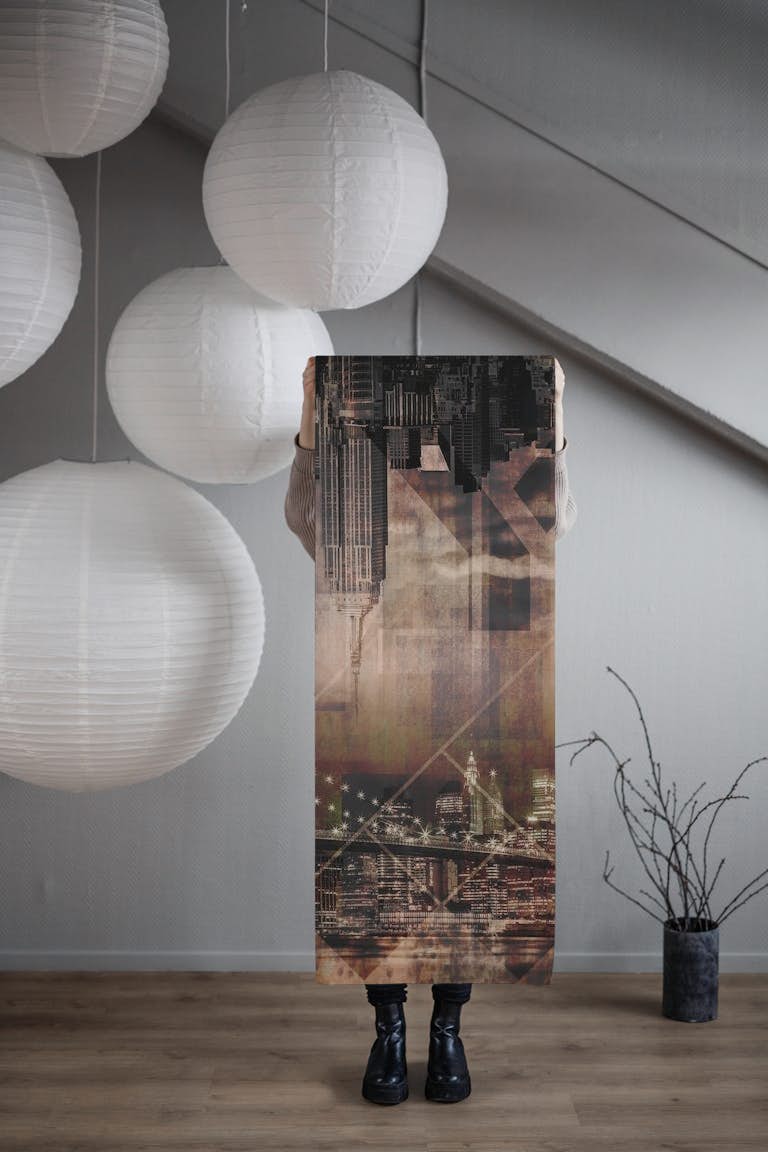 Modern Art MANHATTAN SKYLINES wallpaper roll