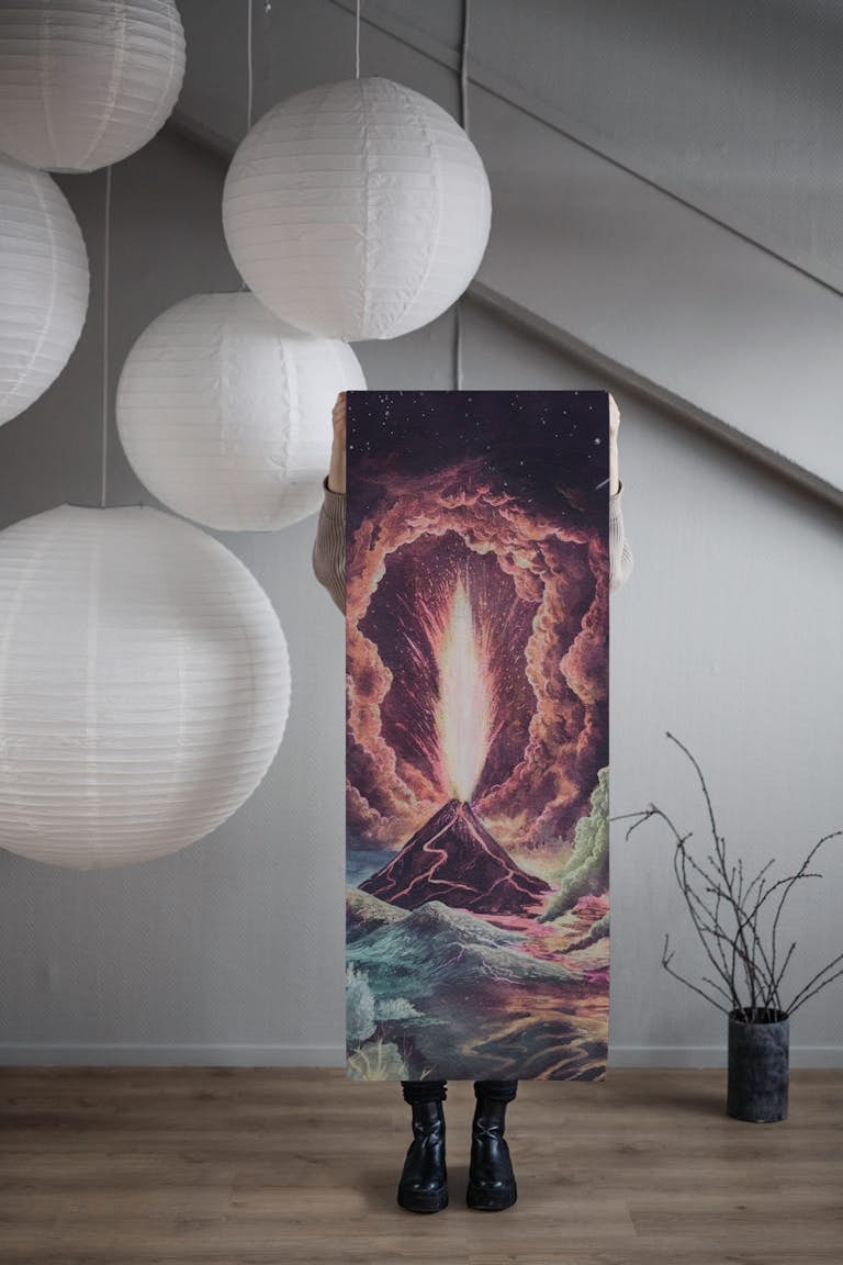 Volcano Eruption wallpaper roll