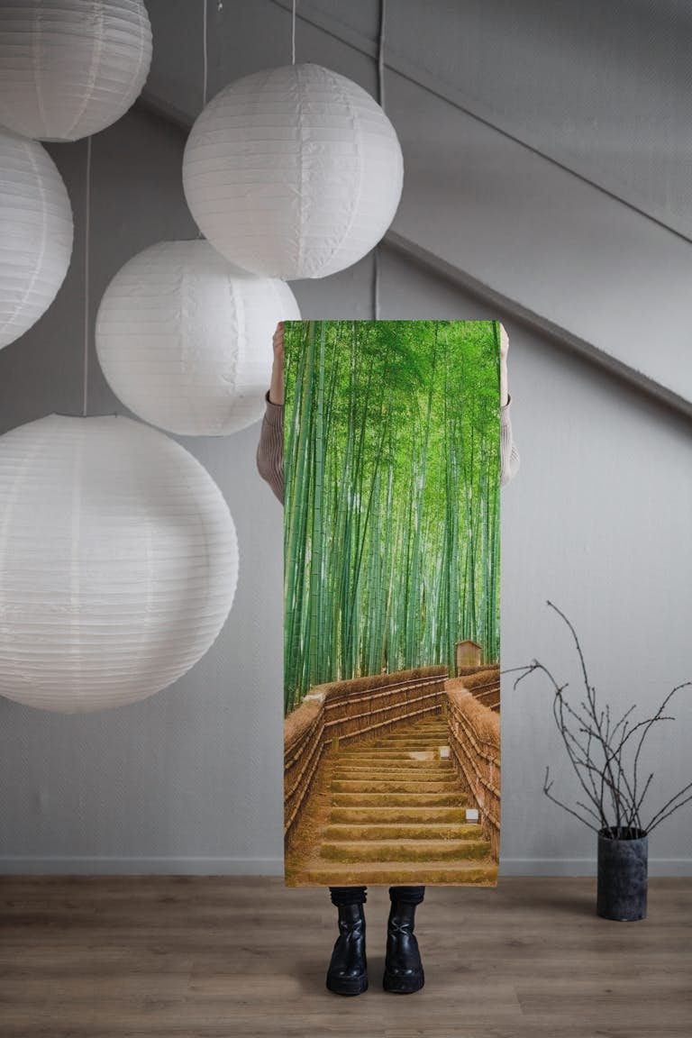 Bamboo forest Kyoto papiers peint roll