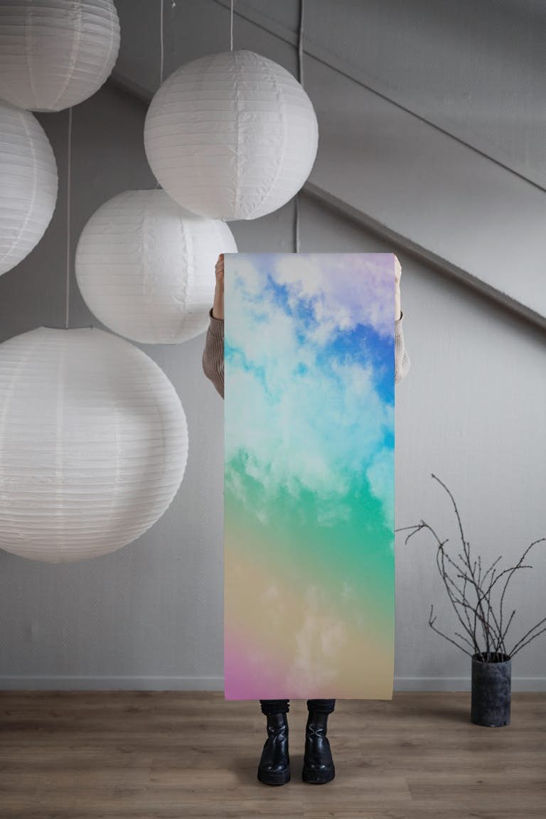Unicorn Rainbow Clouds 1 wallpaper roll