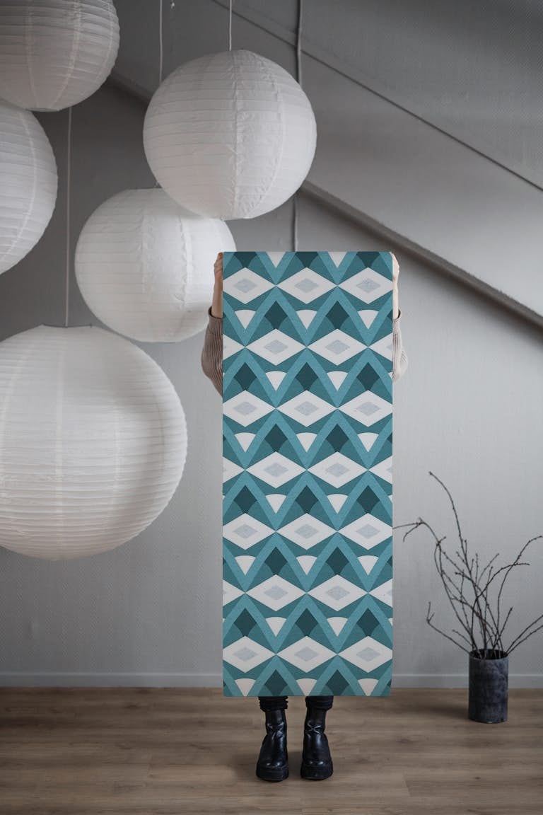 Geometric on Paper Texture wallpaper roll