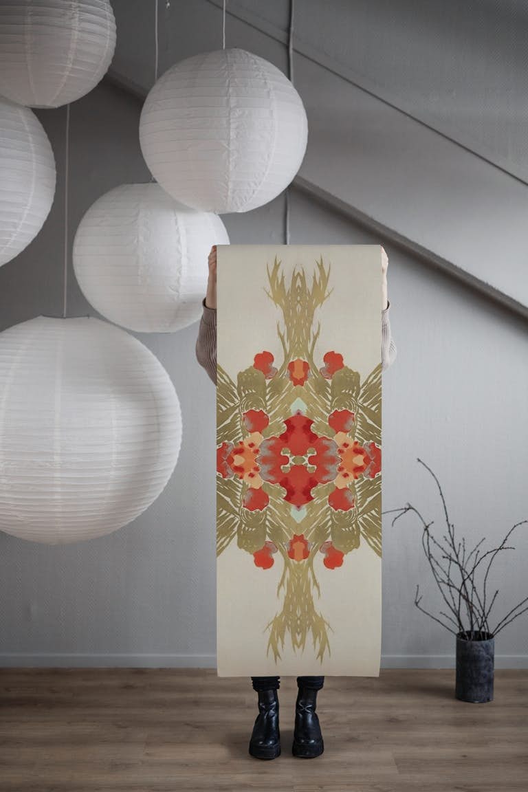 Tokyo Flowers on Gold behang roll