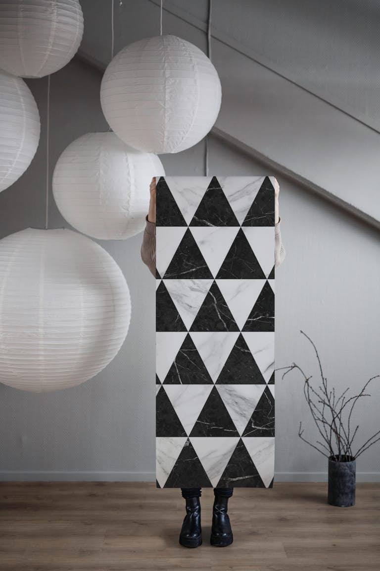 Marble Triangle Pattern behang roll
