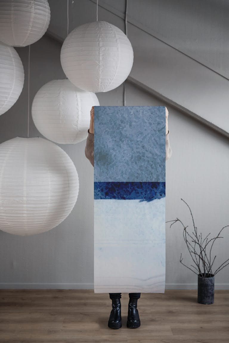 Minimal Blue Gray Japan Zen wallpaper roll