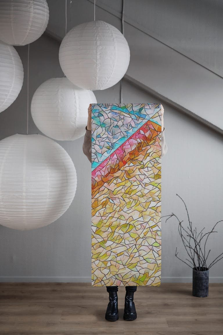 Geometric Mosaic Pastel behang roll