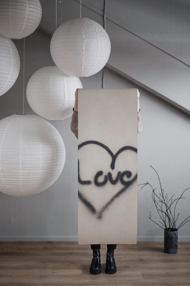 Love Heart papel pintado roll