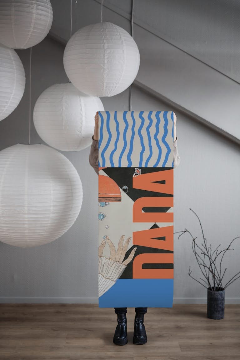 DADA Modern Art Deco wallpaper roll