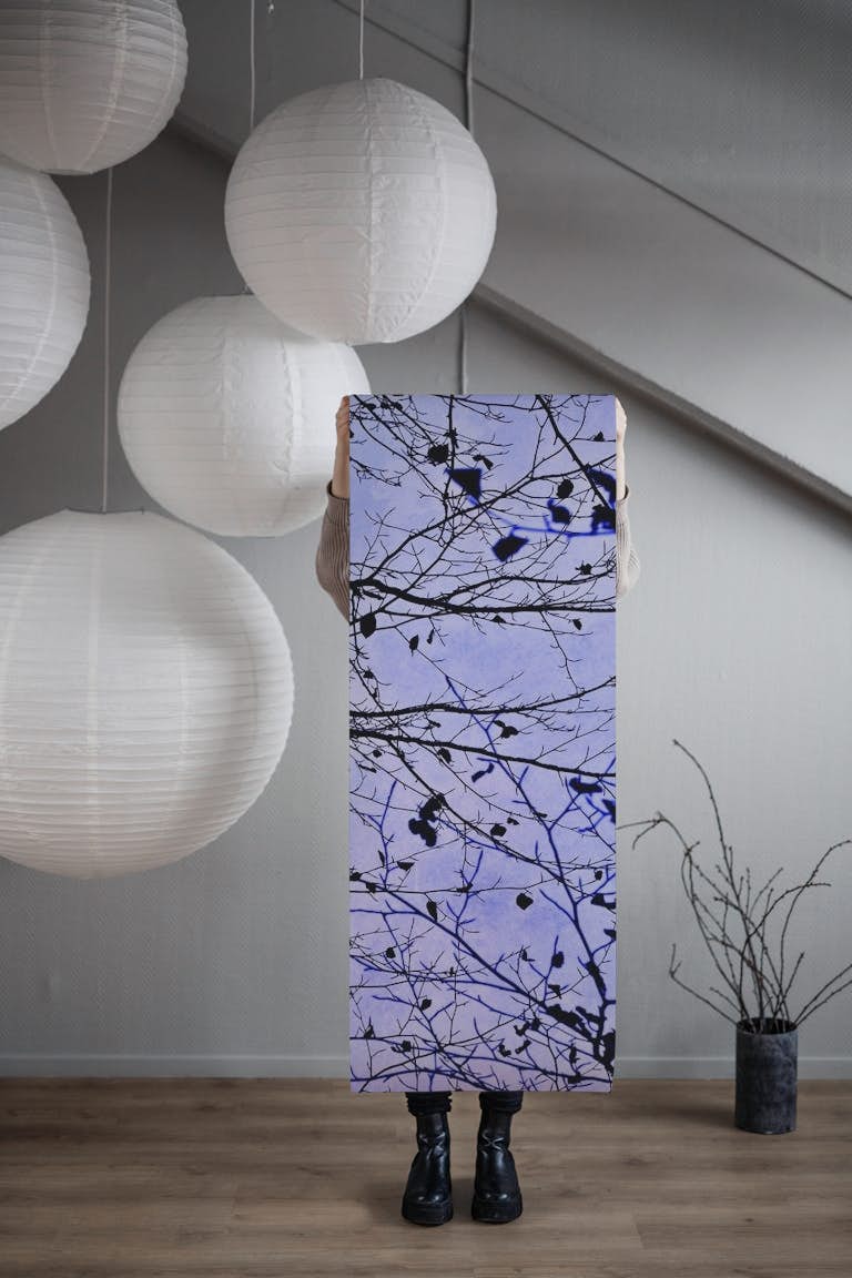 Boughs - ultraviolet wallpaper roll