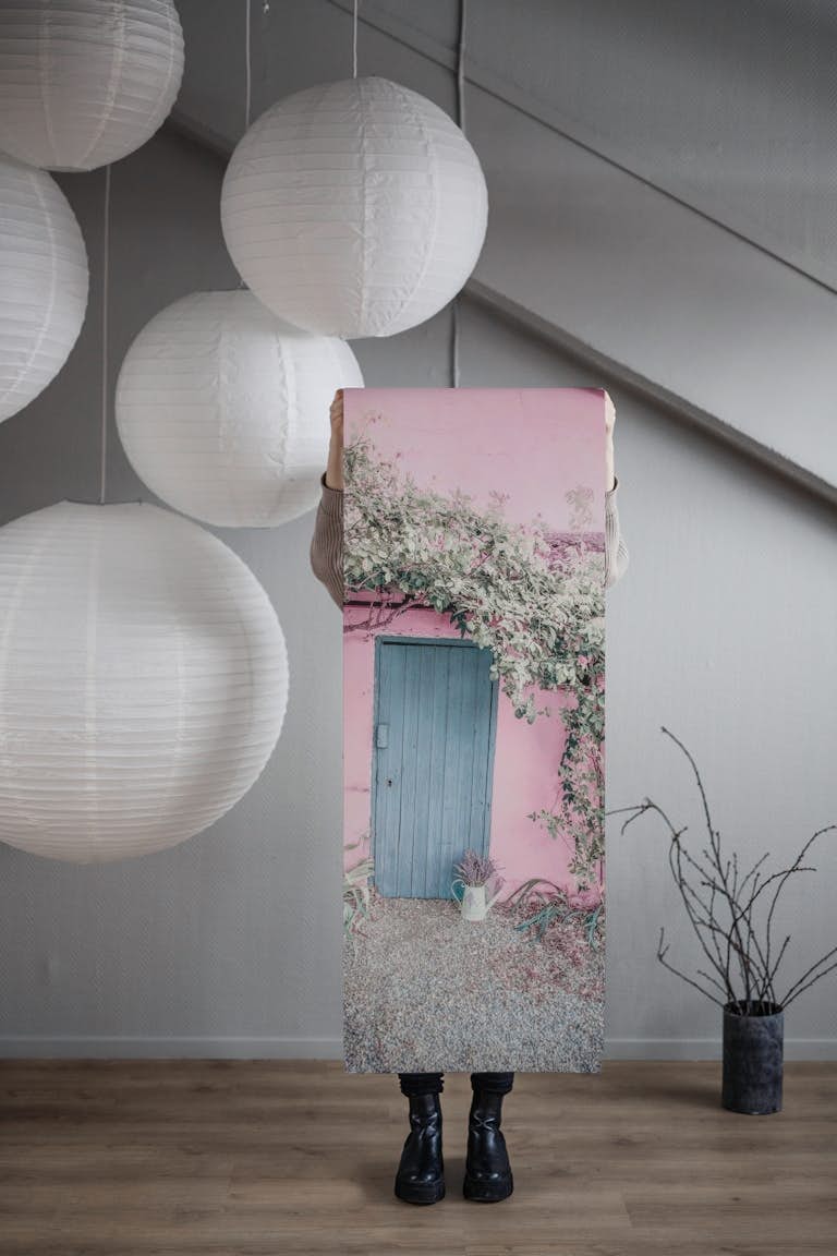 Pink Provence House behang roll