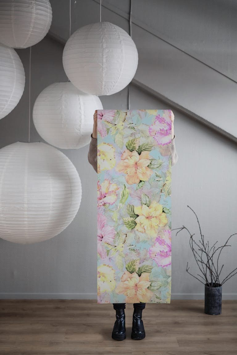 Hibiscus Jungle wallpaper roll