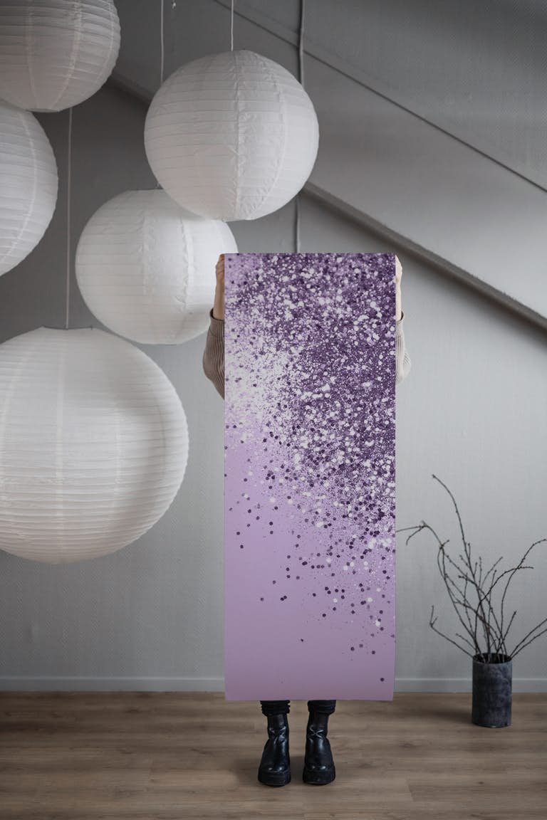 Soft Lavender Lady Glitter 1 wallpaper roll