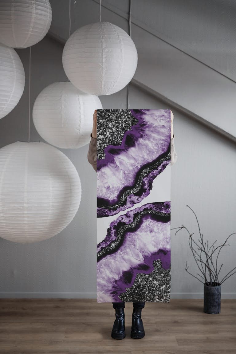 Yin Yang Agate Glitter Glam 16 wallpaper roll