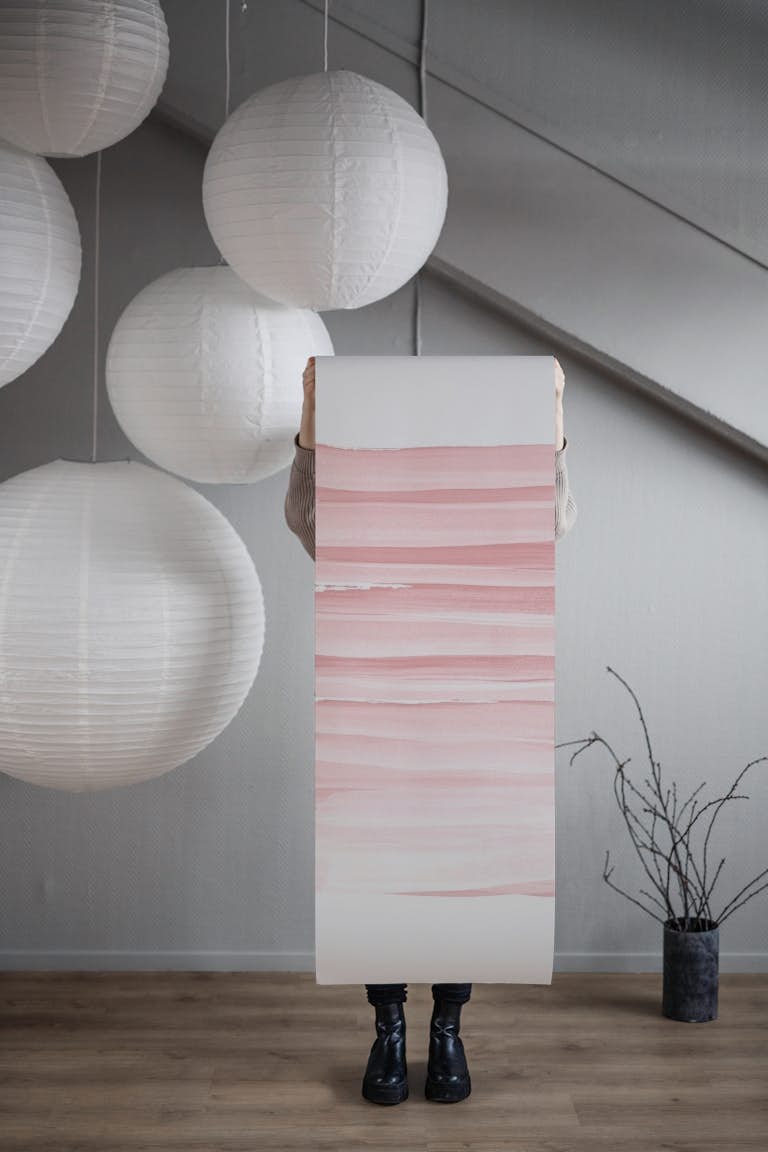 Blush Abstract Minimalism 2 papel de parede roll