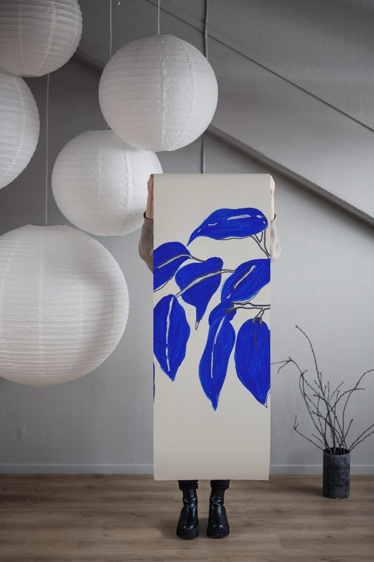 Blue Ficus serie 1 papel pintado roll