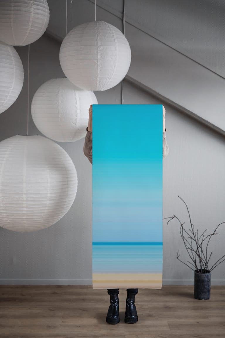 Llinje Grace Bay-stranden wallpaper roll