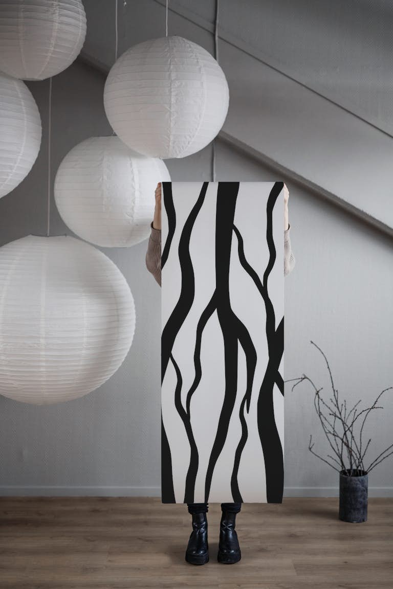 Zebra Crossing Roots Design wallpaper roll