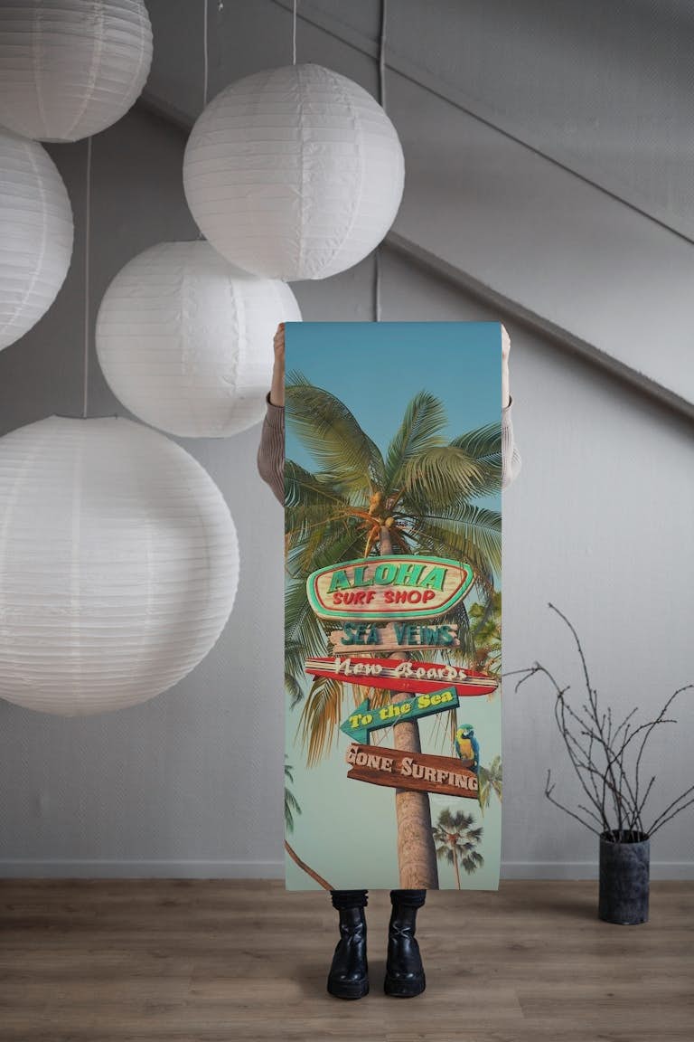Aloha Surf shop papel de parede roll