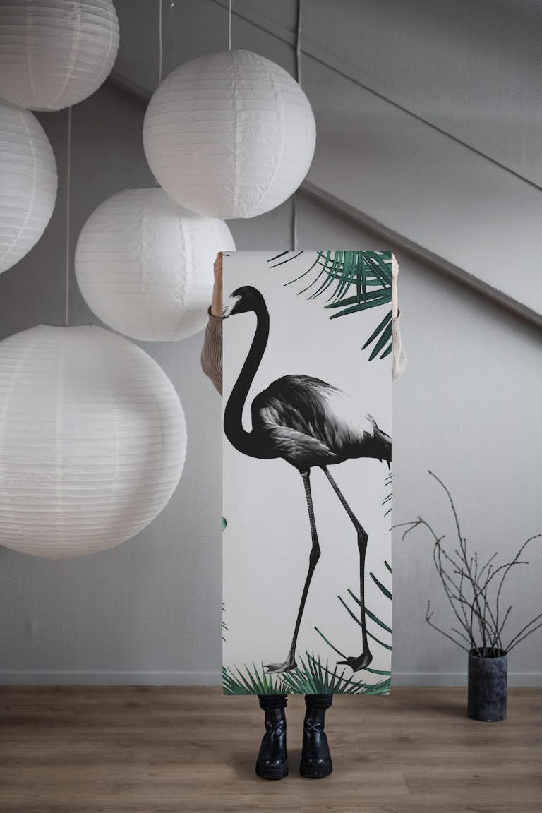 Flamingo in the Jungle 2 wallpaper roll