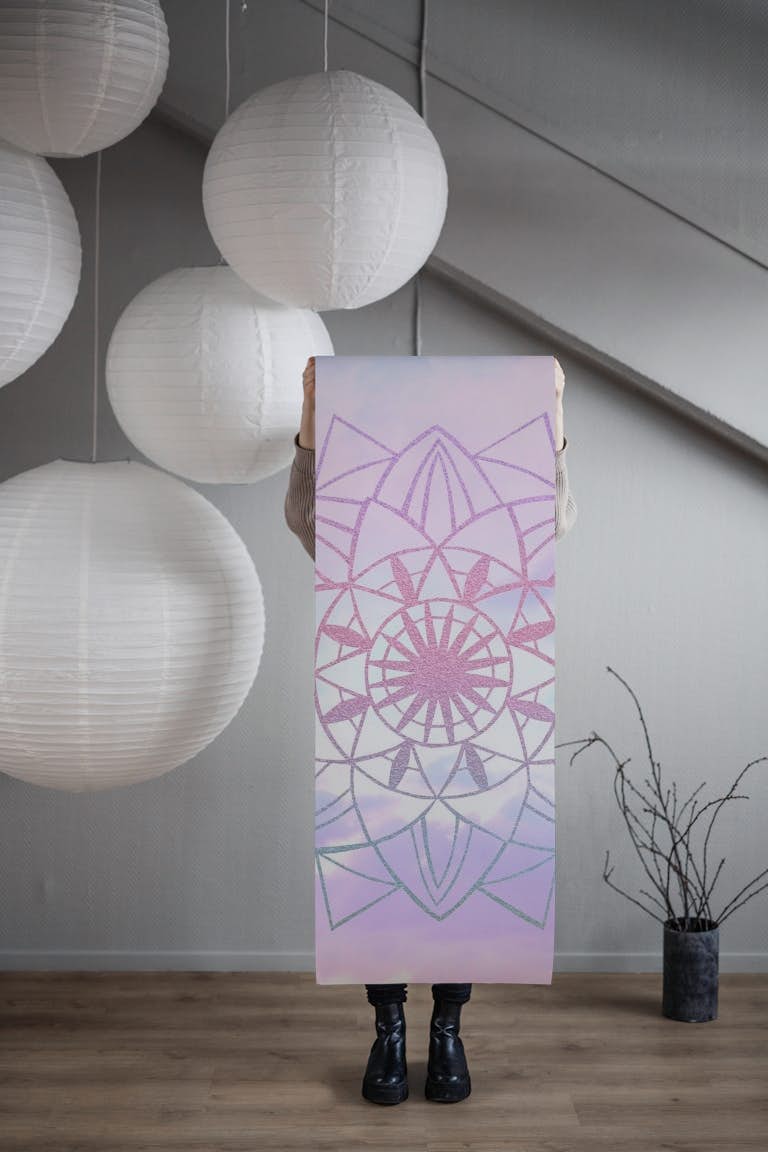 Star Mandala Unicorn Pastel 1 wallpaper roll