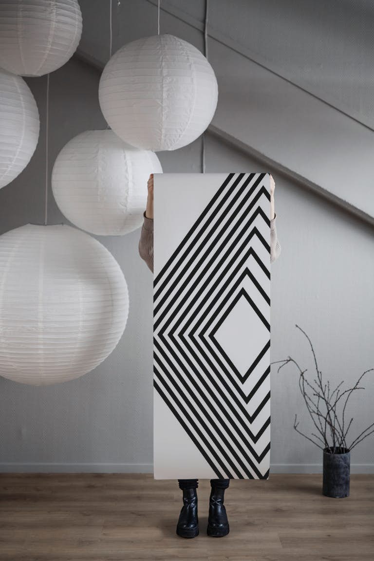 Geometry minimalistic rhombus wallpaper roll
