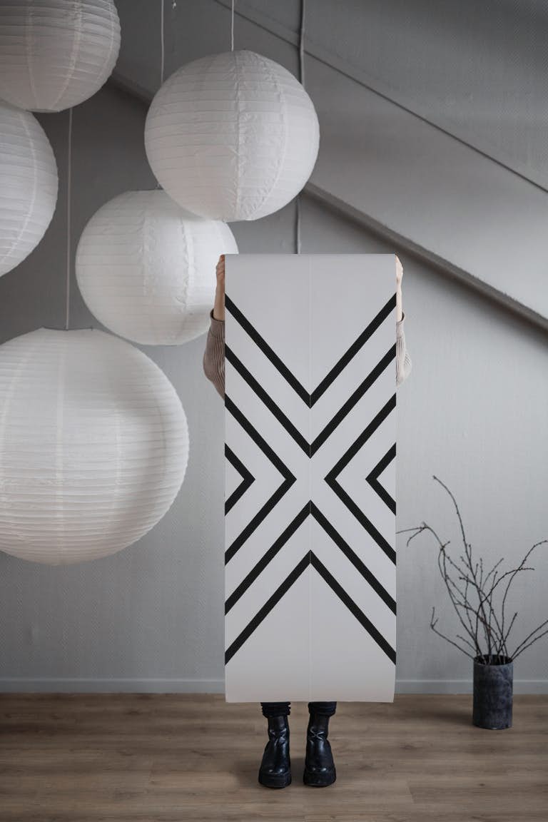 Geometric Pattern Line Art wallpaper roll
