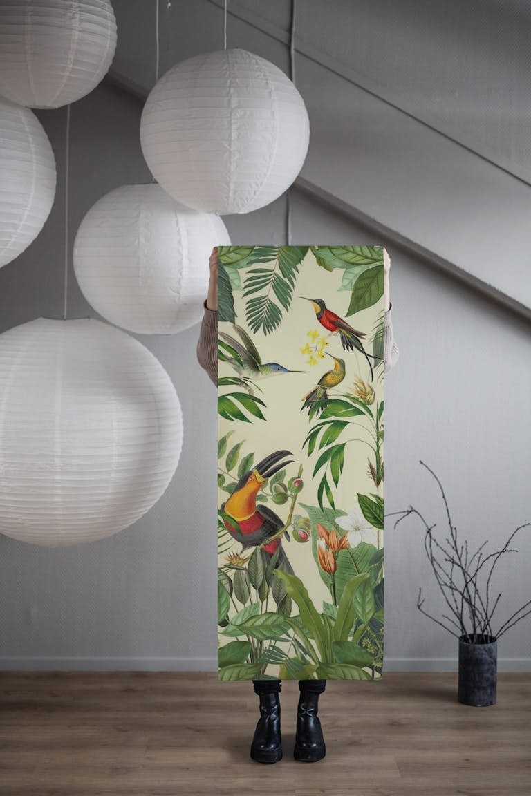 Toucan And Hummingbirds wallpaper roll