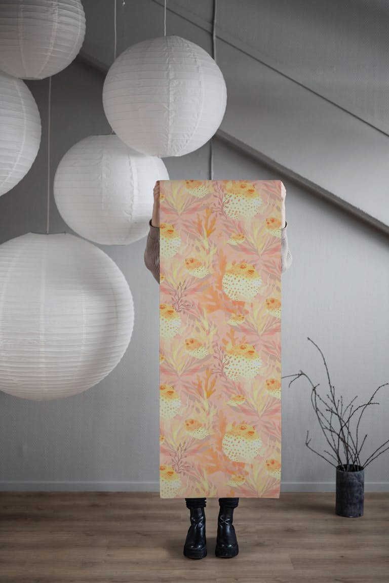 Pufferfish Pattern wallpaper roll