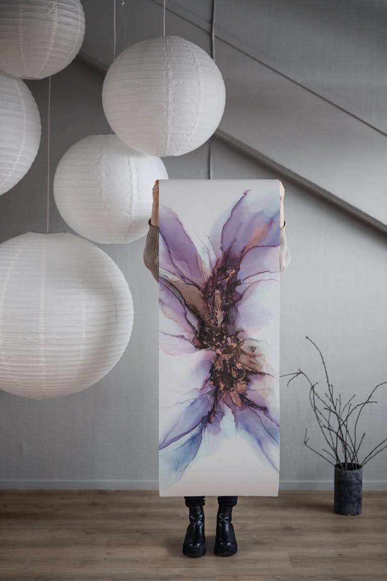 Purple Lilie Ink wallpaper roll