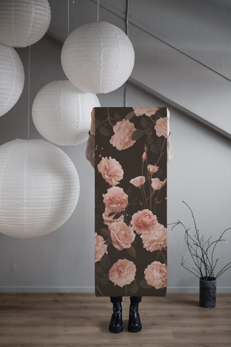 Romantic Pink Bouquet wallpaper roll