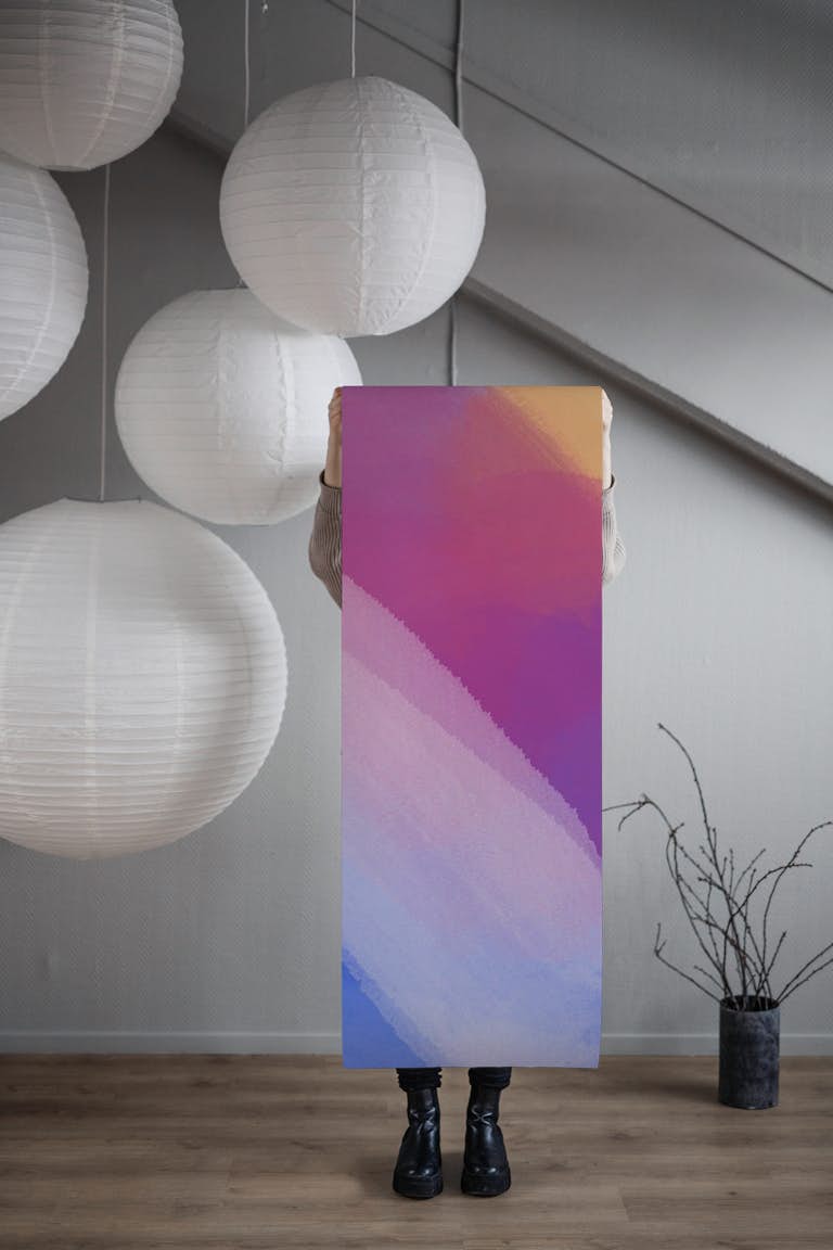Color mixed pastel wallpaper roll