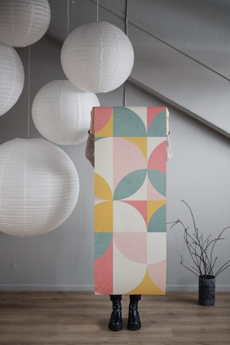 Colorful Mid Century behang roll